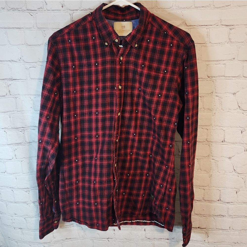 Men's Scotch & Soda longsleeve button-down shirt, size Medium